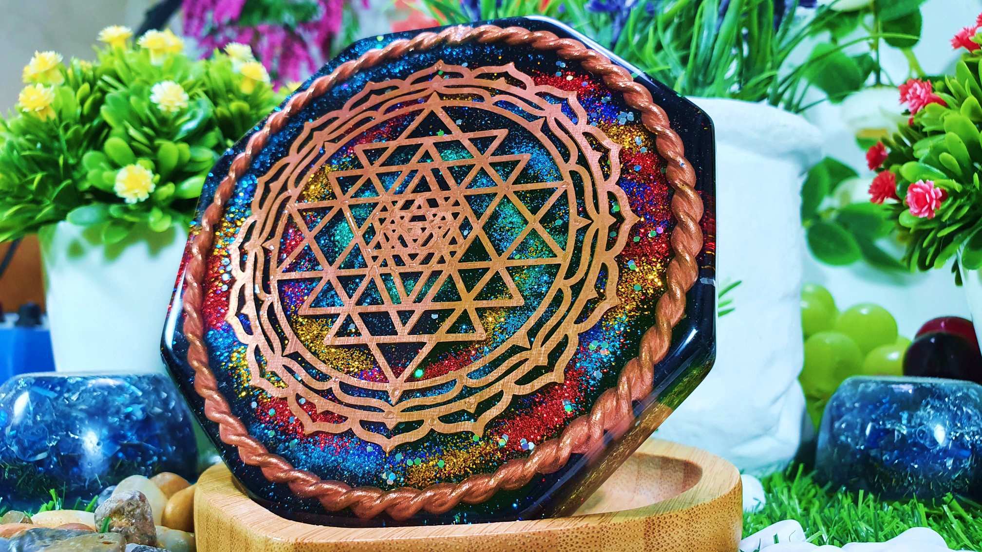 /storage/photos/1/!! Produk Orgonite Djawa/ORGONE OCTAGON DISC ~ SRI YANTRA COPPER (TRIPLE TENSOR RING)/2.jpg